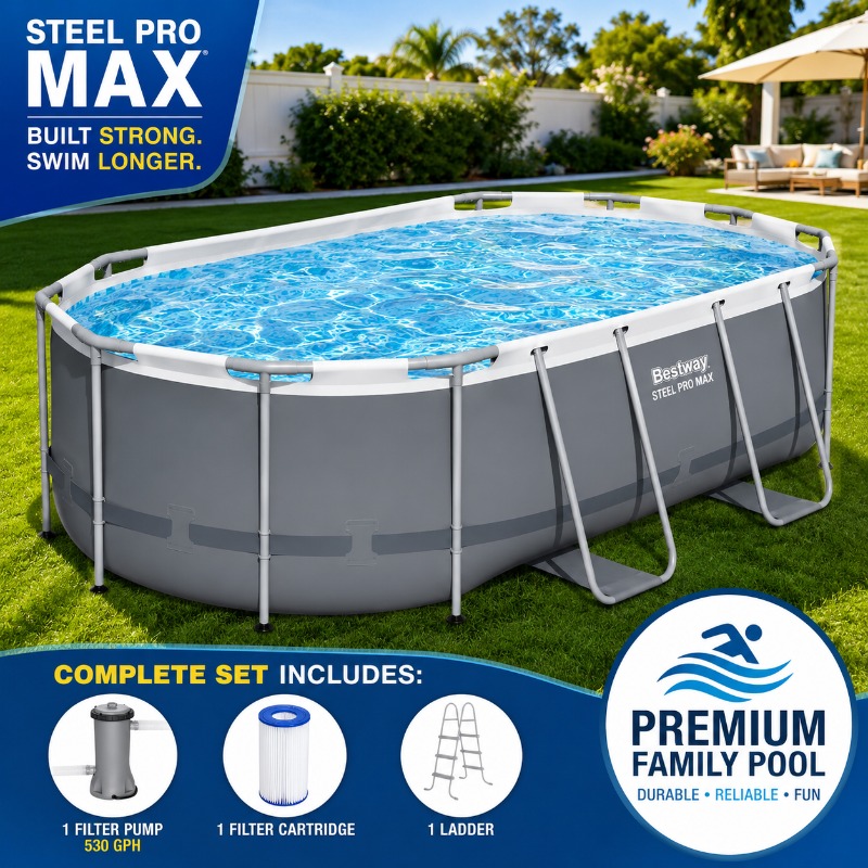 Pool Ladder Above Ground - Bestway Steel Pro MAX 14ft x