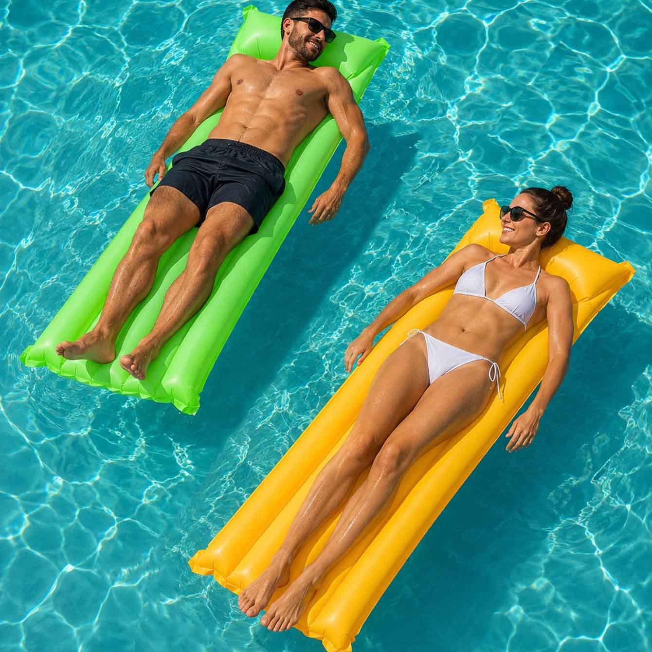 Pool Float Ring Inflatable - 1PC Pool Float Bed Inflatable Swimming
