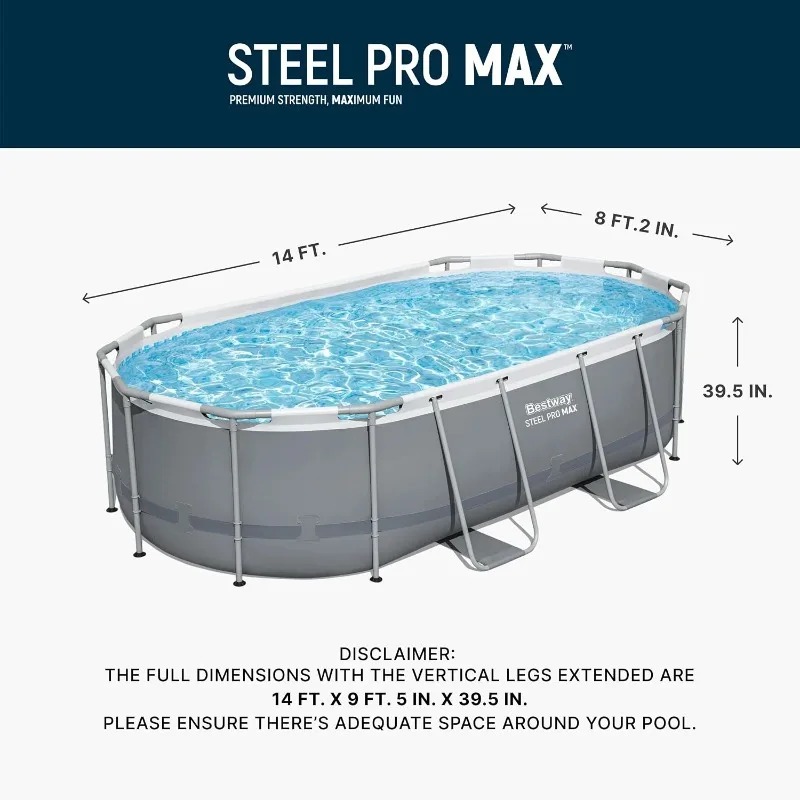Bestway Steel Pro MAX 14ft x 8 - Pool Ladder Above Ground recension och pris