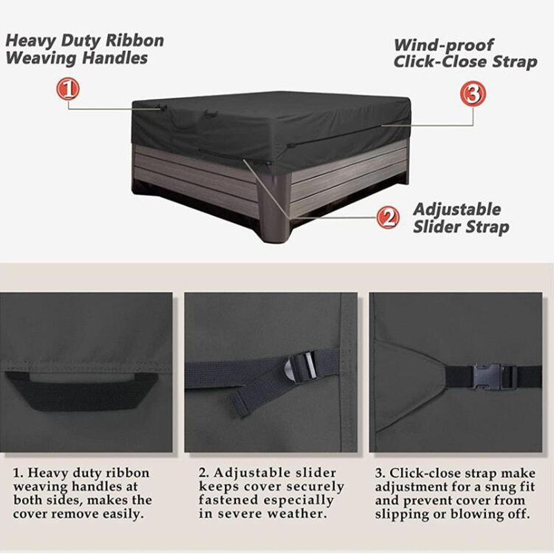 Square Spa Hot Tub Dust Cover  - Pool Cover Waterproof recension och pris