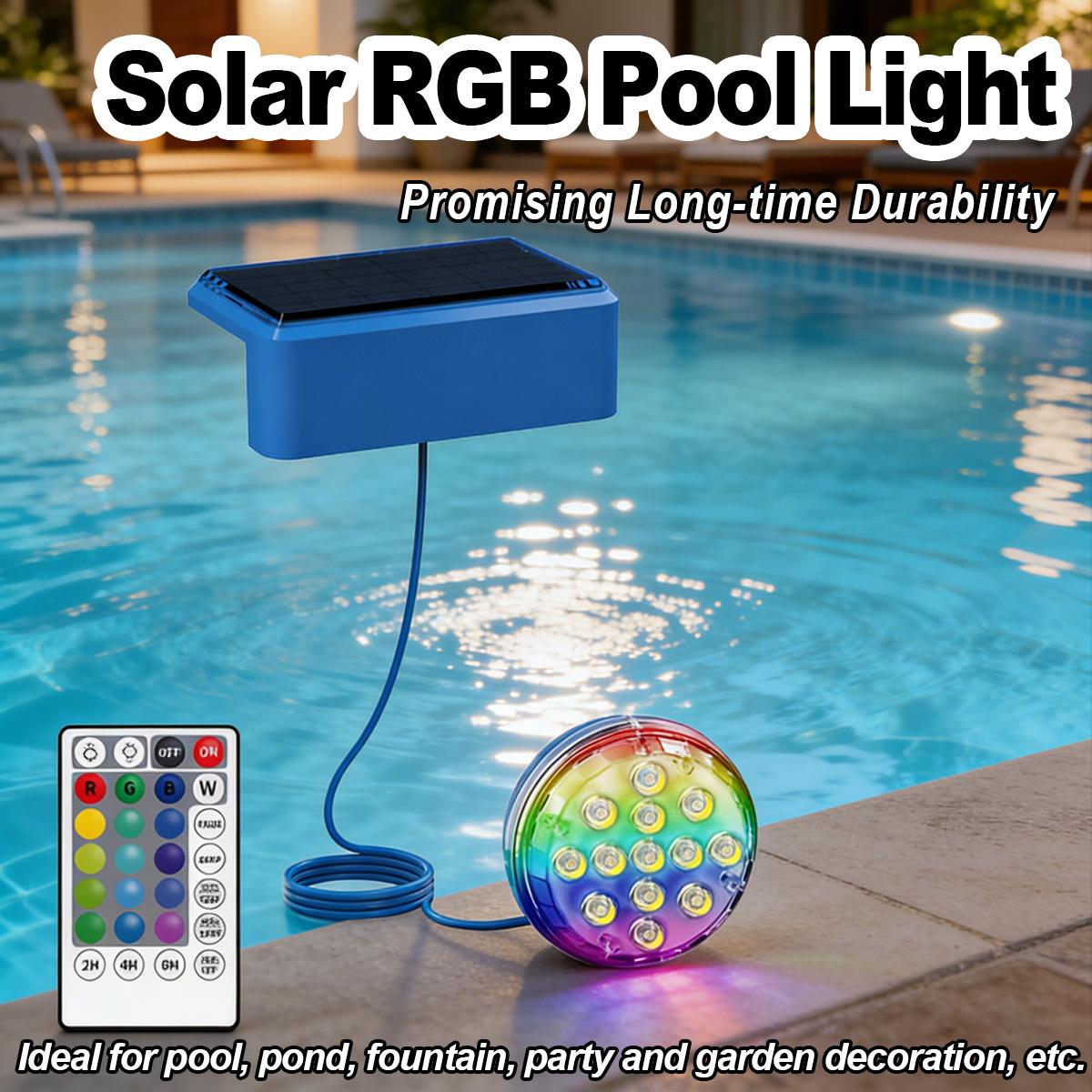 Underwater Solar Pool Light wi - Pool Light Solar Rechargeable recension och pris
