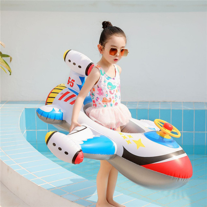 Baby Swimming Circle Airplane  - Pool Float Ring Inflatable recension och pris