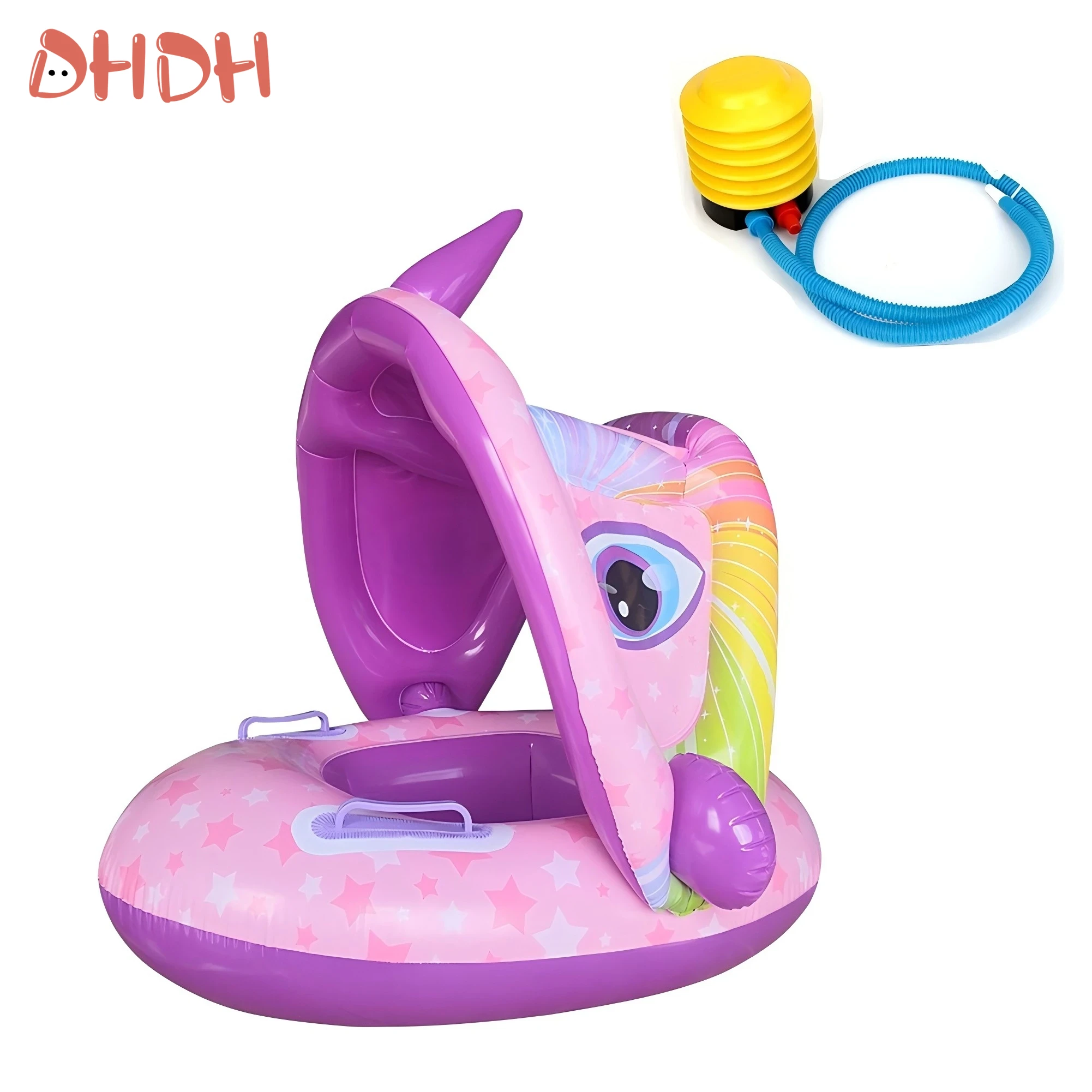 Baby Swimming Float with Sunsh - Pool Float Ring Inflatable recension och pris