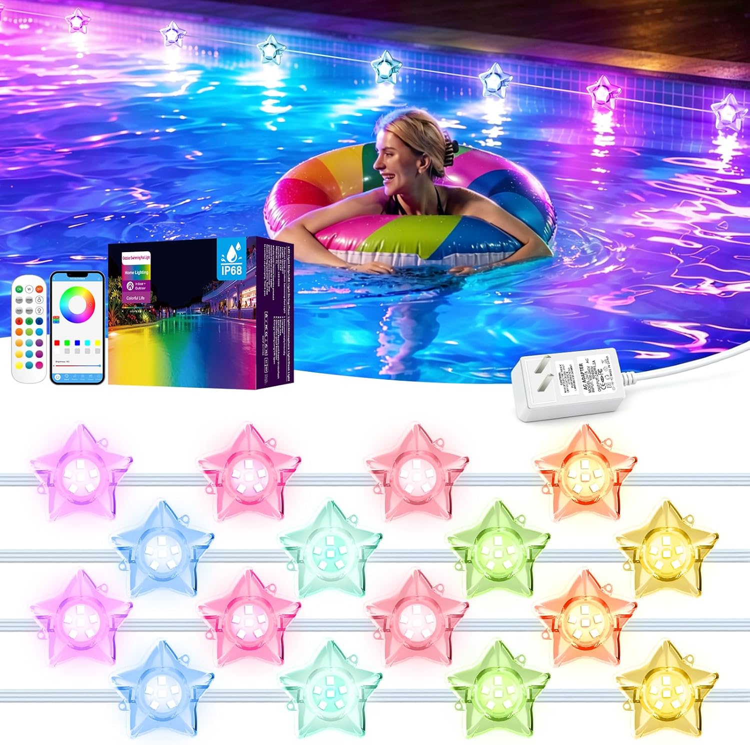 Solar Pool Lights All Season M - Pool Light Solar Rechargeable recension och pris