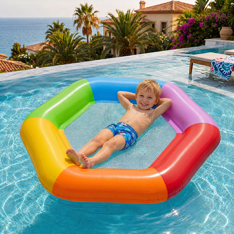 New Hexagon Colorful Inflatabl - Pool Lounger Inflatable recension och pris