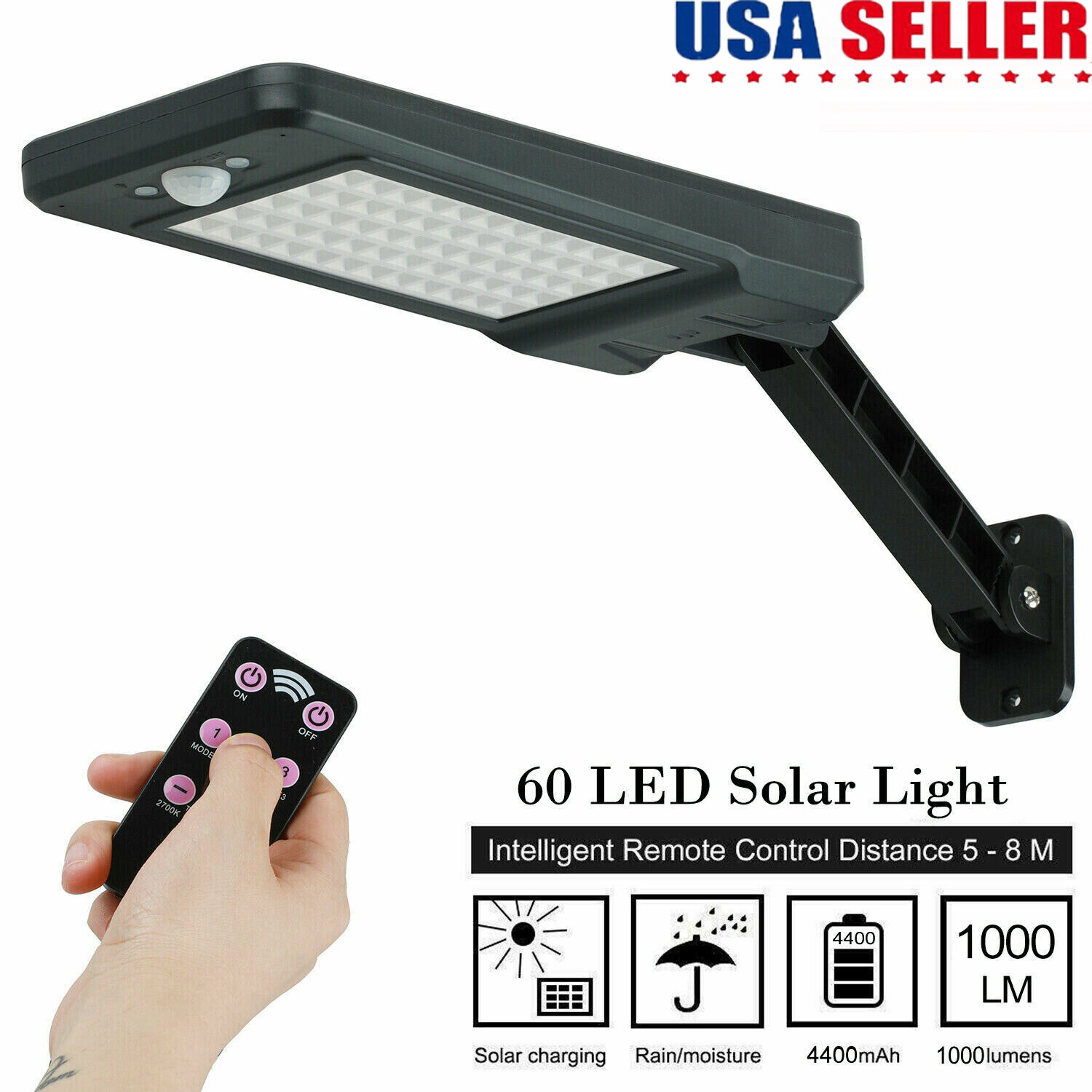 Solar Powered Wall Lamp 60 Lum - Pool Light Solar Rechargeable recension och pris