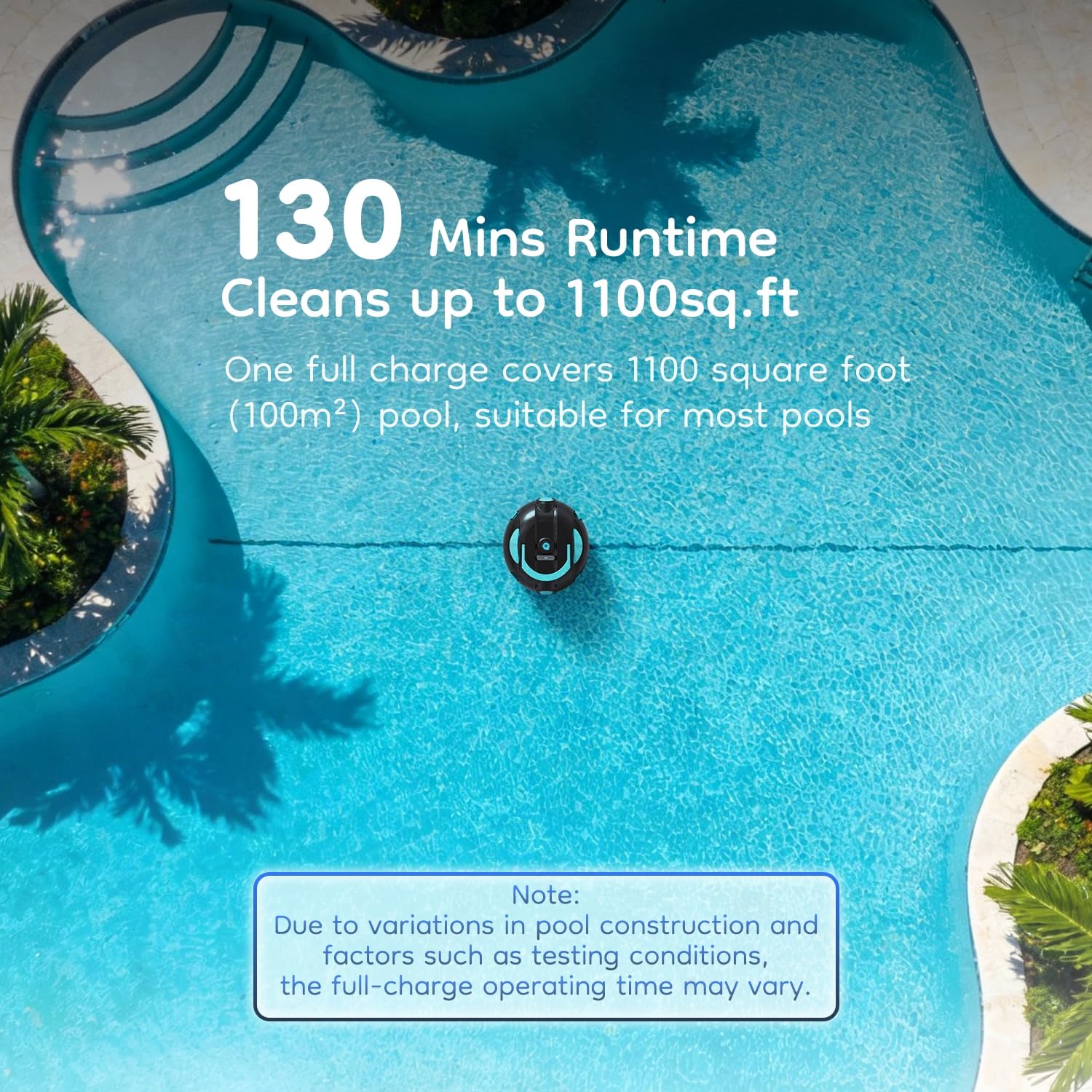 HIXZAP Robotic Pool Cleaner, C - Pool Vacuum Manual recension och pris