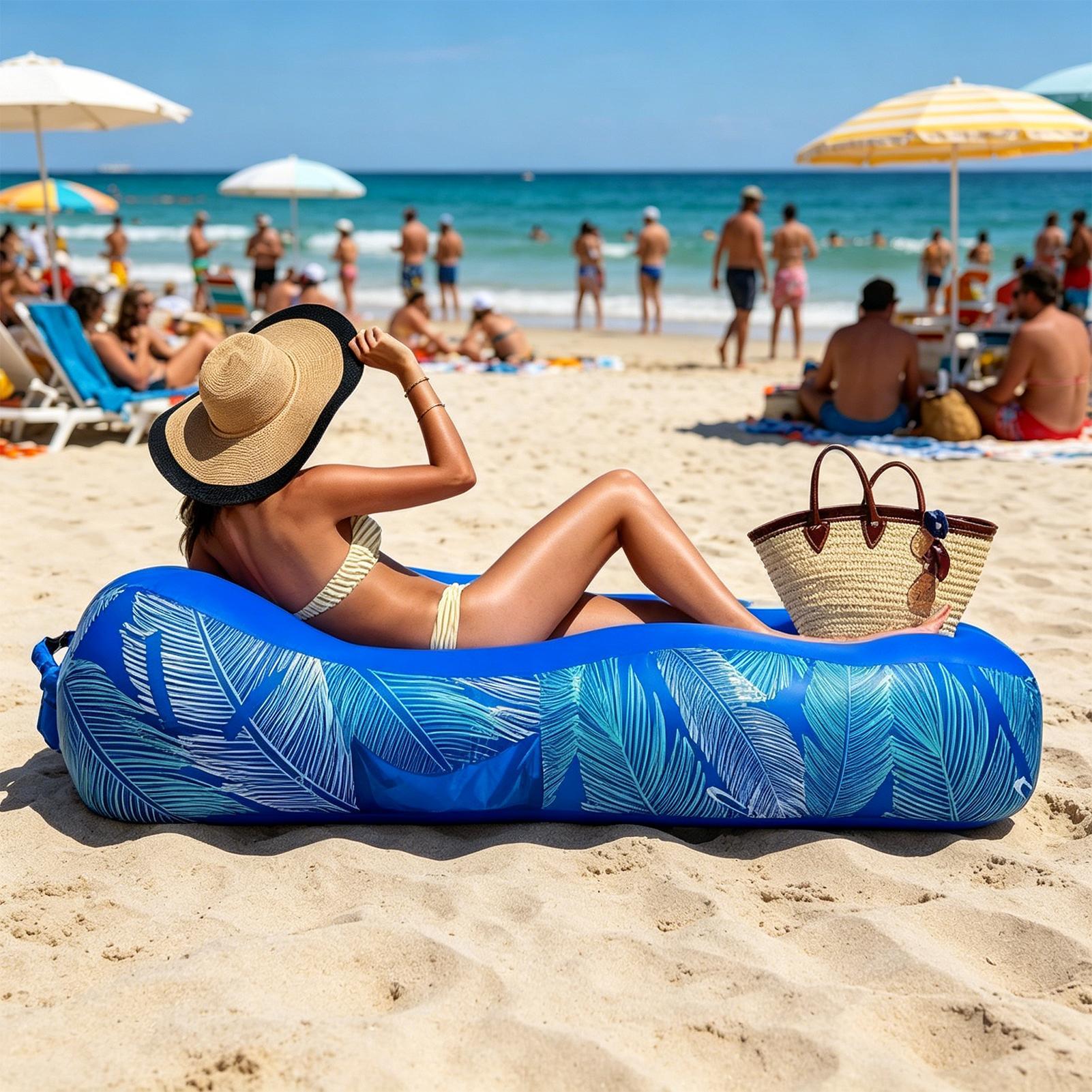 Inflatable Lounger with Sunsha - Pool Lounger Inflatable recension och pris