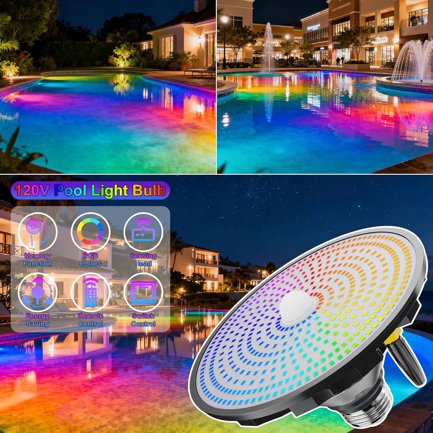Solar Pool Lights All Season M - Pool Light Solar Rechargeable recension och pris