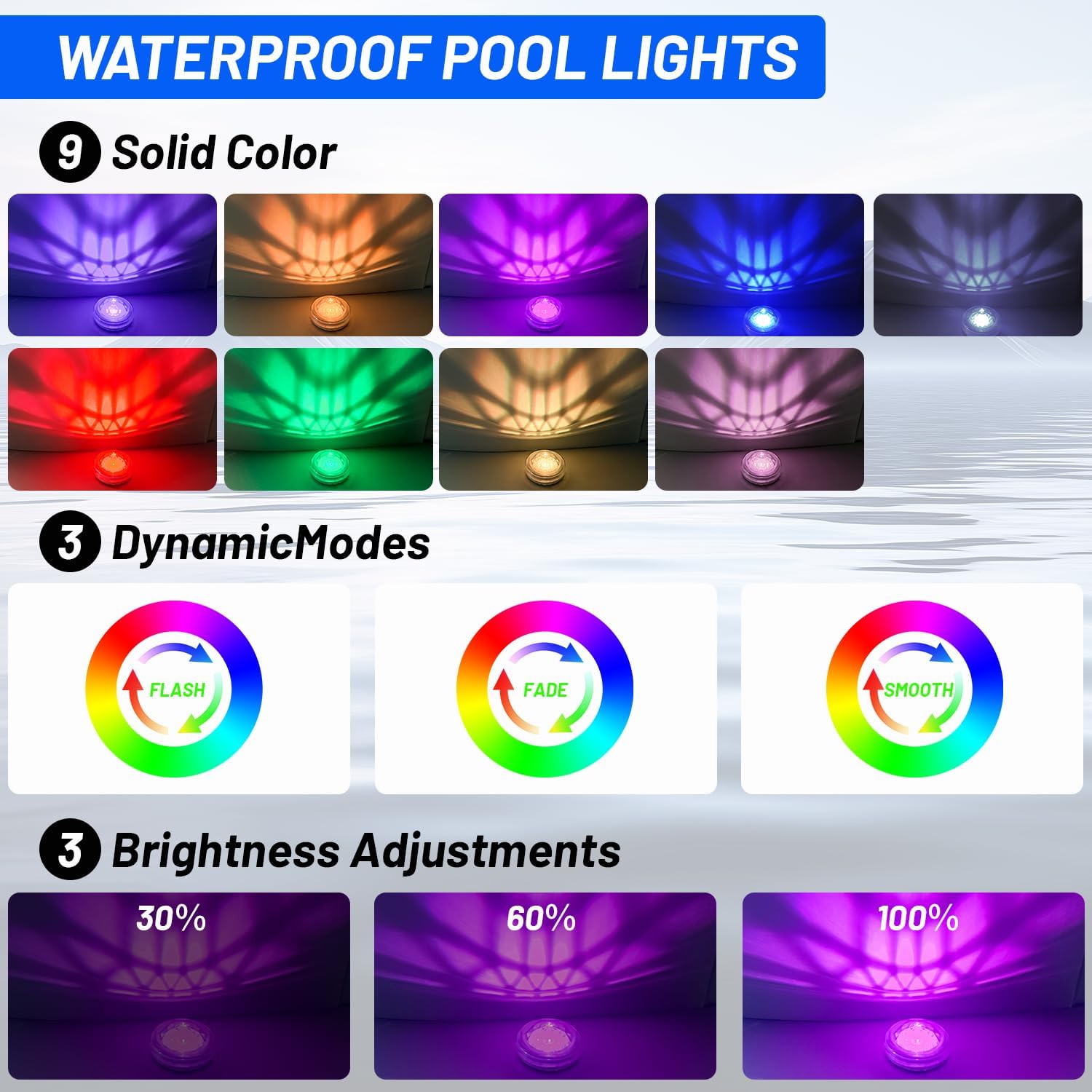 Pool Lights,Solar Rechargeable - Pool Light Solar Rechargeable recension och pris