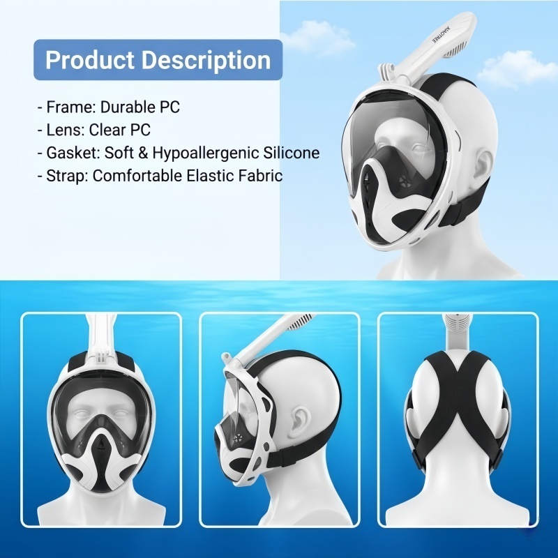 XIAOTREE Full Face Snorkel Mas - Snorkel Mask Full Face recension och pris