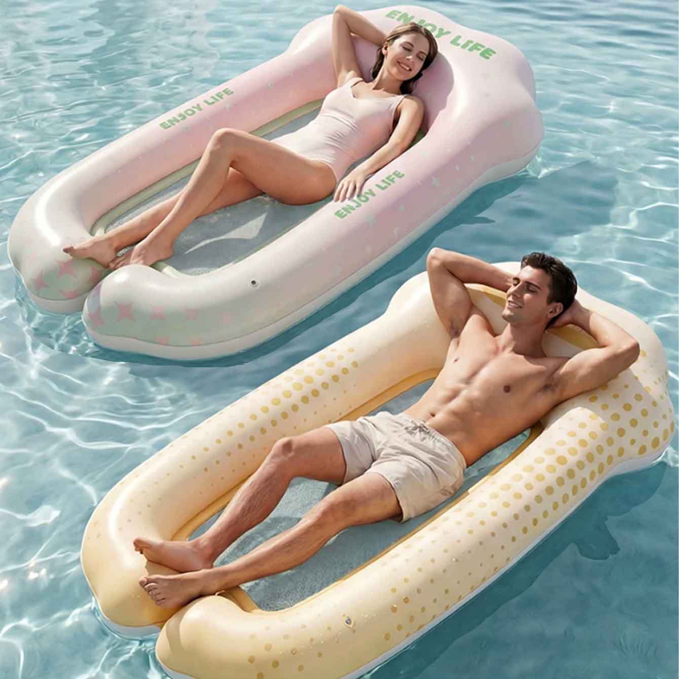 Inflatable Water Hammock Pool  - Pool Lounger Inflatable recension och pris
