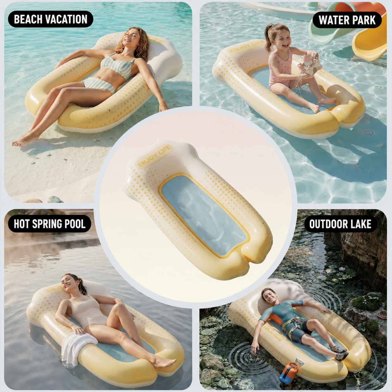 Inflatable Water Hammock Pool  - Pool Lounger Inflatable recension och pris