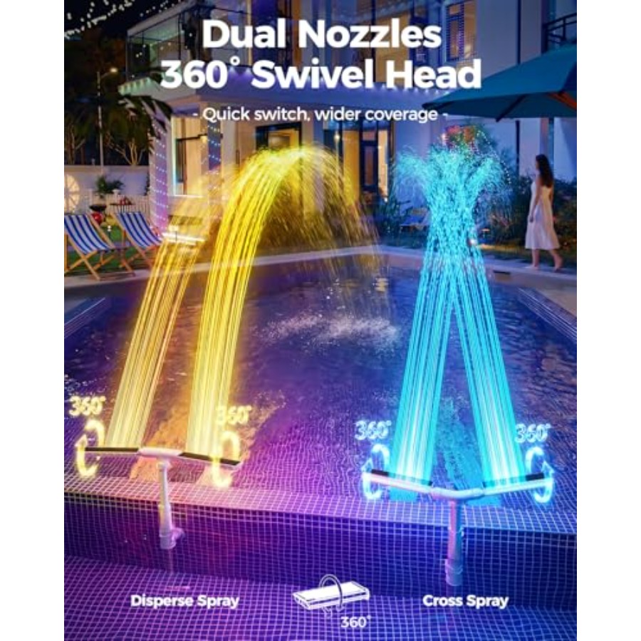 Solar pool fountain for ingrou - Pool Light Solar Rechargeable recension och pris