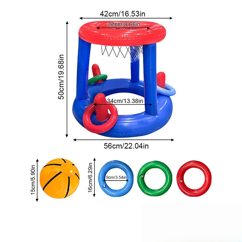 Inflatable Basketball Hoop & C - Pool Float Ring Inflatable recension och pris