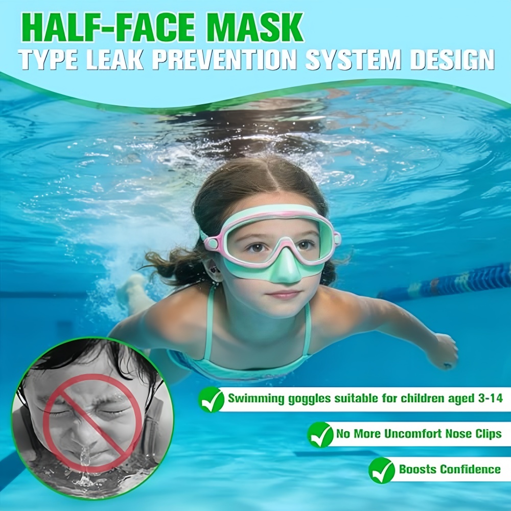 Kids Swimming Goggles with Nos - Swim Goggles Anti Fog Uv recension och pris